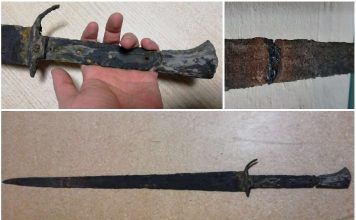 Znalazł koparką średniowieczny „miecz” z XV wieku i próbował go zespawać…