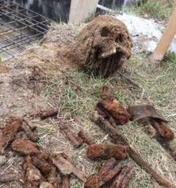 Szczątki żołnierza wykopane w trakcie budowy na Podkarpaciu