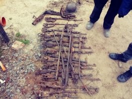 W Ścinawie nad Odrą odkryto dziś szkielety i ponad 20 karabinów!(FILM)