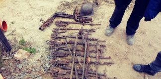 W Ścinawie nad Odrą odkryto dziś szkielety i ponad 20 karabinów!(FILM)