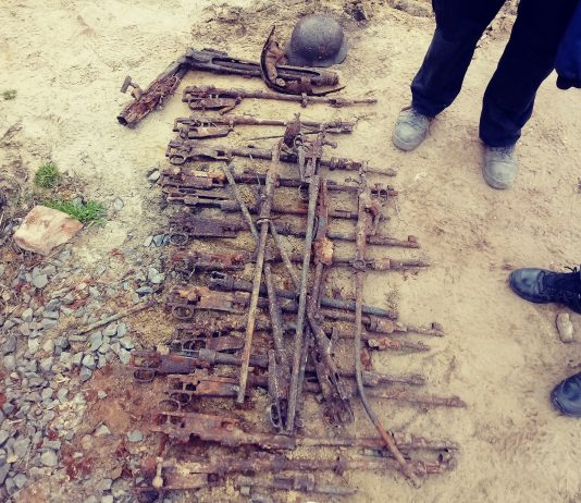 W Ścinawie nad Odrą odkryto dziś szkielety i ponad 20 karabinów!(FILM)