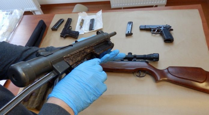 Kielczanin przywiązał psa do samochodu i groził bronią… w domu miał mały arsenał