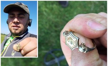 Pierścień z XVI wieku znaleziony przez Polaka przy pomocy wykrywacza metali (GALERIA)