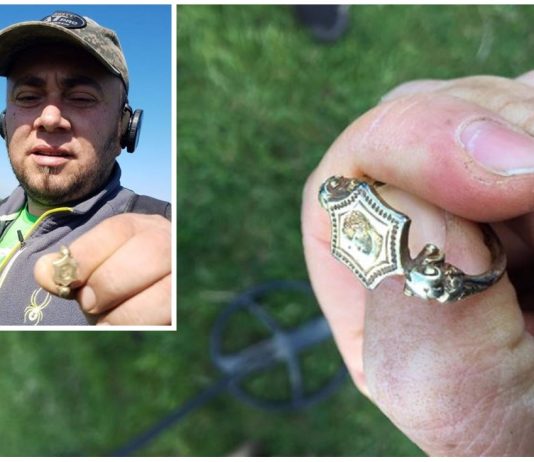 Pierścień z XVI wieku znaleziony przez Polaka przy pomocy wykrywacza metali (GALERIA)