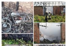 Pożar stodoły kolekcjonera – spłonął zbiór motocykli, militariów i staroci (GALERIA)