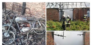 Pożar stodoły kolekcjonera – spłonął zbiór motocykli, militariów i staroci (GALERIA)