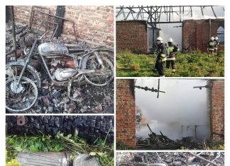 Pożar stodoły kolekcjonera – spłonął zbiór motocykli, militariów i staroci (GALERIA)