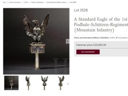 Orzeł ze sztandaru Podhalańczyków jest już w rękach niemieckiej policji – mimo to został zlicytowany!