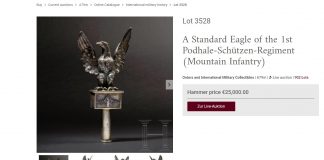 Orzeł ze sztandaru Podhalańczyków jest już w rękach niemieckiej policji – mimo to został zlicytowany!