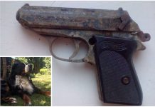 W ogródku na warszawskich Bielanach… pies wykopał pistolet!