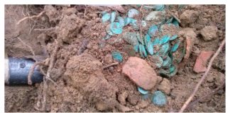 Skarb 440 srebrnych monet Zygmunta III Wazy odkrytych przez poszukiwacza