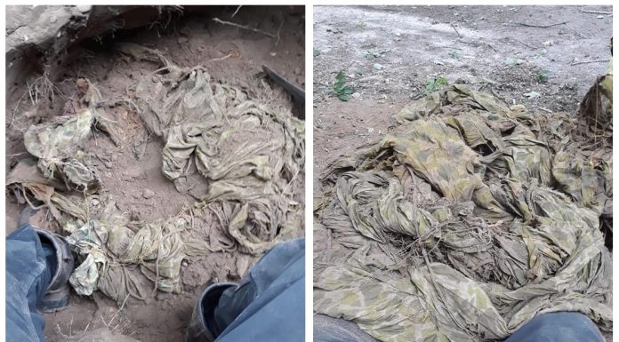 Przy pomocy wykrywacza znalazł pamiątkę z operacji Market Garden – spadochron U.S. Airborne (GALERIA)