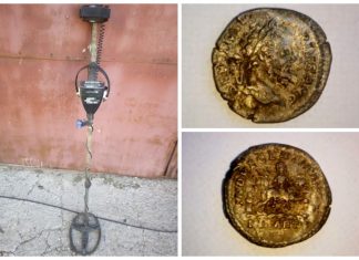 Kolejne przeszukanie u młodego hobbysty z wykrywaczem metali, znaleziono rzymską monetę…