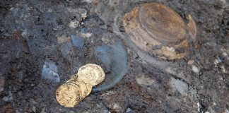 Sześć złotych monet z XVI wieku znaleziono w śmietniku na terenie Frankfurtu