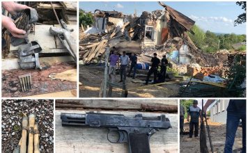 Depozyt broni i amunicji znaleziony przy rozbiórce byłego posterunku (GALERIA)