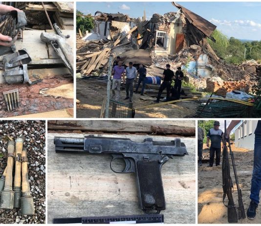 Depozyt broni i amunicji znaleziony przy rozbiórce byłego posterunku (GALERIA)