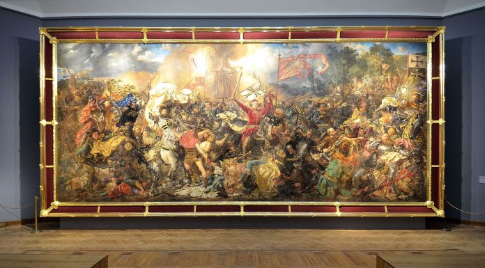 Dnia 28 września 1878 roku w Krakowie pierwszy raz został zaprezentowany obraz „Bitwa pod Grunwaldem”
