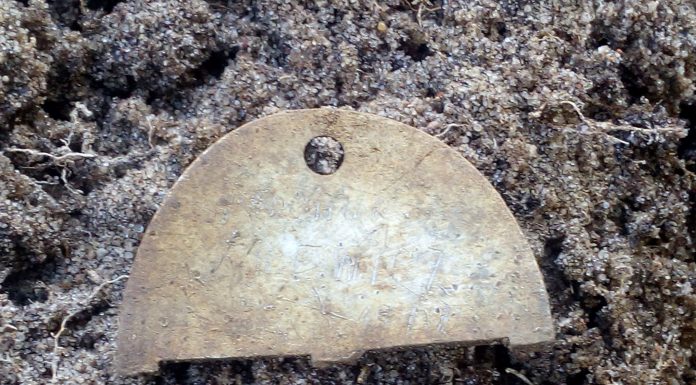 Połówka polskiego nieśmiertelnika… dane na nim nie zostały wybite – zostały wydrapane!