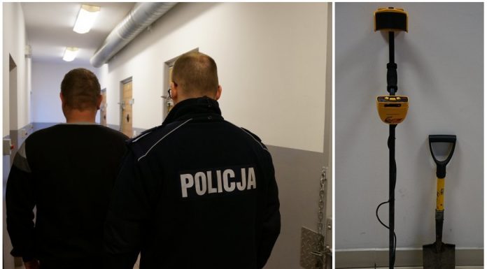 Kolejny wątpliwy sukces policji z Raciborza, znów zatrzymali poszukiwacza. Tym razem na jego własnym polu!