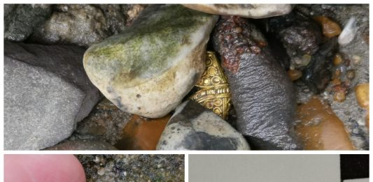 Bez pomocy wykrywacza znalazł ponad tysiącletnią złotą ozdobę! (GALERIA)