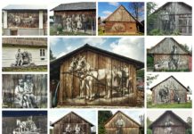 Projekt „Cichy Memoriał” – maluje murale na stodołach i przywraca pamięć. Galeria 30-stu prac.