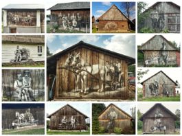 Projekt „Cichy Memoriał” – maluje murale na stodołach i przywraca pamięć. Galeria 30-stu prac.