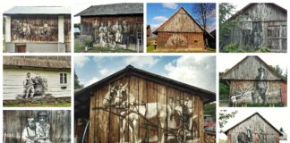 Projekt „Cichy Memoriał” – maluje murale na stodołach i przywraca pamięć. Galeria 30-stu prac.