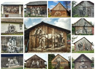 Projekt „Cichy Memoriał” – maluje murale na stodołach i przywraca pamięć. Galeria 30-stu prac.