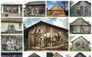 Projekt „Cichy Memoriał” – maluje murale na stodołach i przywraca pamięć. Galeria 30-stu prac.