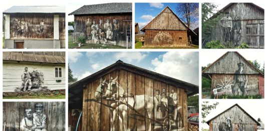 Projekt „Cichy Memoriał” – maluje murale na stodołach i przywraca pamięć. Galeria 30-stu prac.