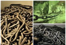 Wielki łańcuch który zamykał cieśninę Bosfor w Konstantynopolu