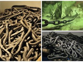 Wielki łańcuch który zamykał cieśninę Bosfor w Konstantynopolu