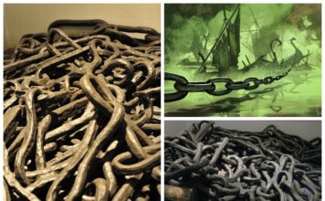 Wielki łańcuch który zamykał cieśninę Bosfor w Konstantynopolu