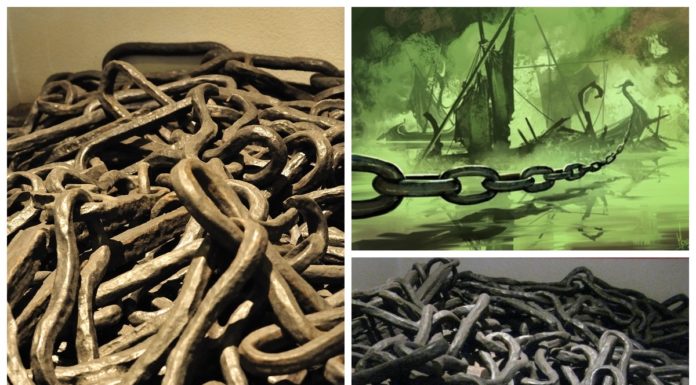 Wielki łańcuch który zamykał cieśninę Bosfor w Konstantynopolu