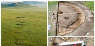 Szkielet i złoto w kurhanie sprzed ponad 2,5 tys. lat odkryli na Syberii archeolodzy z Krakowa (GALERIA)