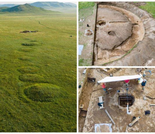 Szkielet i złoto w kurhanie sprzed ponad 2,5 tys. lat odkryli na Syberii archeolodzy z Krakowa (GALERIA)