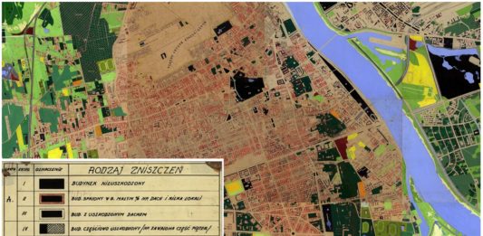 Pełen plan zinwentaryzowanych (1945-1946) zniszczeń Warszawy dostępny od dziś w internecie!