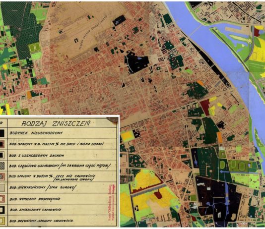Pełen plan zinwentaryzowanych (1945-1946) zniszczeń Warszawy dostępny od dziś w internecie!