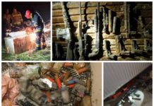 Policjanci namierzyli i przejęli skrytki z nielegalną bronią, amunicją i TNT (GALERIA + FILM)