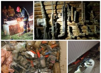 Policjanci namierzyli i przejęli skrytki z nielegalną bronią, amunicją i TNT (GALERIA + FILM)