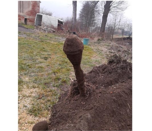 Kotlina Kłodzka. Niemiecki panzerfaust wykopany przypadkiem na podwórzu