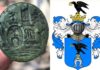 Pieczęć lakowa z polskim herbem Ślepowron znaleziona na wschodzie