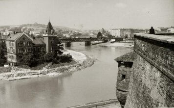 Dziś byłby to najdroższy dom w Krakowie – willa Rożnowskich! Willa Rożnowskich - panorama z Wawelu, 1934 rok fot. zbiory NAC