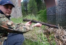 Magnesem wyłowił z rzeki pod Olsztynem karabin Lee-Enfield