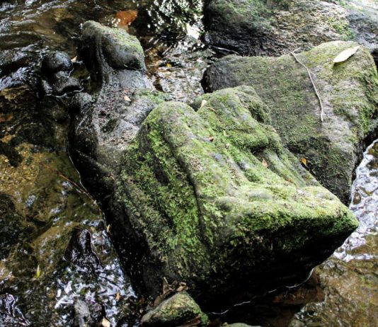 Hiszpania. Łowiąc pstrągi znalazł XIV-wieczną rzeźbę z Matką Boską kamienna rzeźba Marki Boskiej XIV wiek