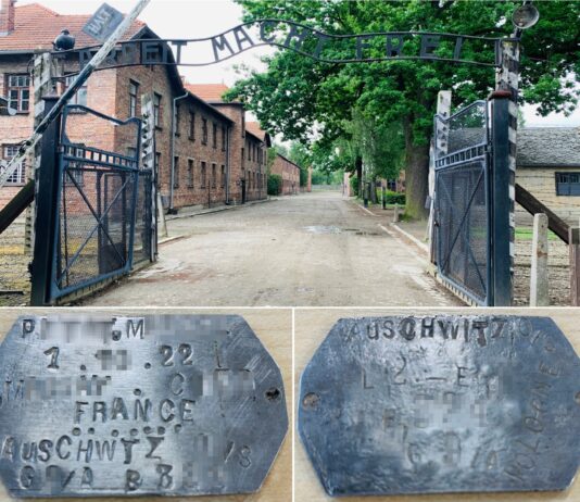 Policja zabezpieczyła nieśmiertelnik więźnia z Auschwitz obóz Auschwitz Birkenau nieśmiertelnik identyfikator