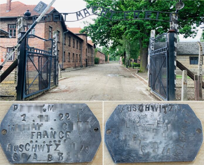 obóz Auschwitz Birkenau nieśmiertelnik identyfikator