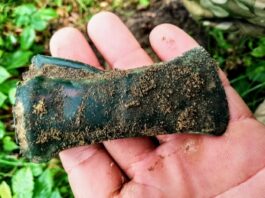 Znalazł dwa topory i siekierkę wykrywaczem – wzbogacą muzealne zasoby (GALERIA) tulejowa siekierka epoka brązu