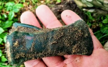 Znalazł dwa topory i siekierkę wykrywaczem – wzbogacą muzealne zasoby (GALERIA) tulejowa siekierka epoka brązu