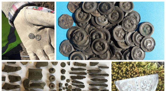 Archeolodzy z poszukiwaczami odkryli skarb średniowiecznych srebrnych monet